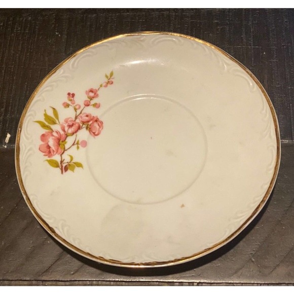 Vintage Porcelain Gold Rimmed Demitasse Tea Cup and Saucer/ARPO Made in Romania - Picture 2 of 6